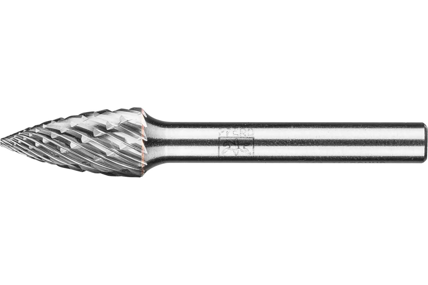 Picture of Pferd Carbide Bur SG-3 Pointed Tree Shape OMNI Double Cut 3/8" x 3/4" x 1/4" Shank